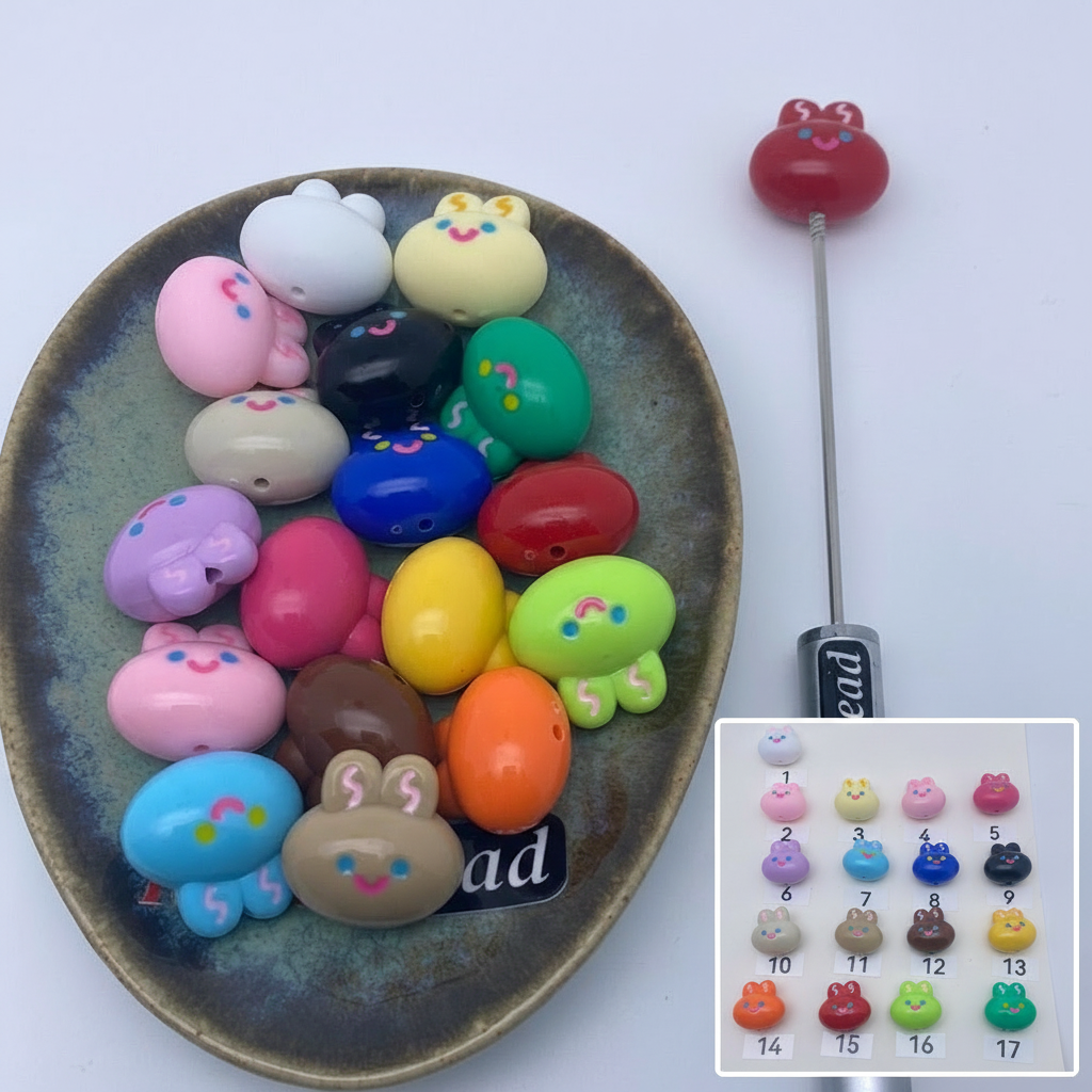 Composite image for rabbit head beads